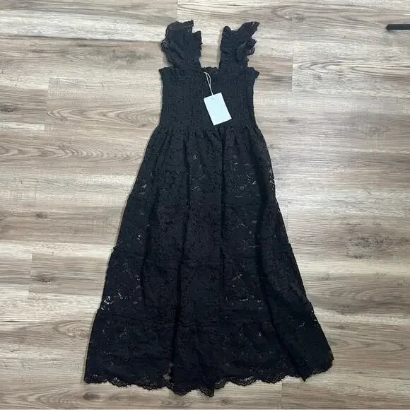 Hill House Lace Ellie Nap Dress Black size S small - Picture 2 of 6